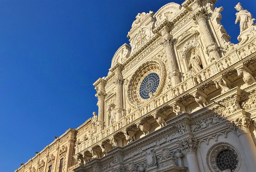De gevel van Santa Croce in Lecce