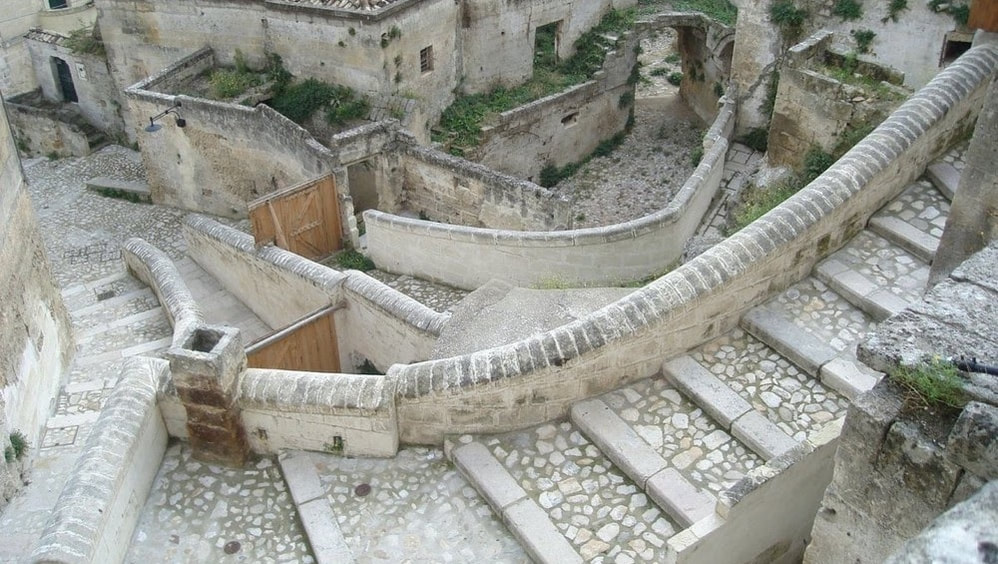 De Sassi van Matera bij avond